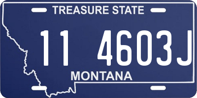 MT license plate 114603J