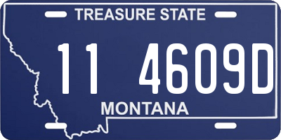 MT license plate 114609D