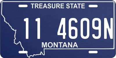 MT license plate 114609N