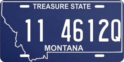 MT license plate 114612Q