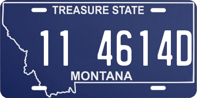 MT license plate 114614D