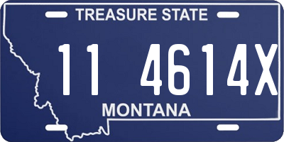 MT license plate 114614X