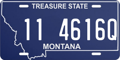 MT license plate 114616Q