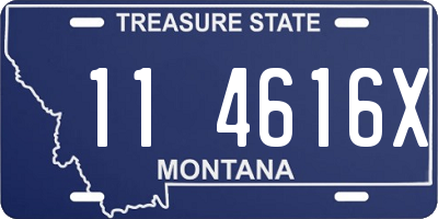 MT license plate 114616X