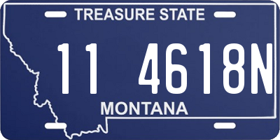 MT license plate 114618N