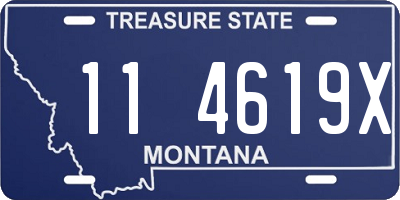 MT license plate 114619X