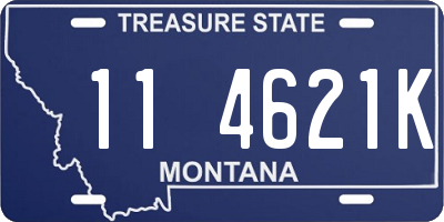 MT license plate 114621K