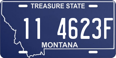 MT license plate 114623F