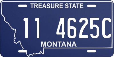 MT license plate 114625C
