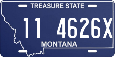 MT license plate 114626X