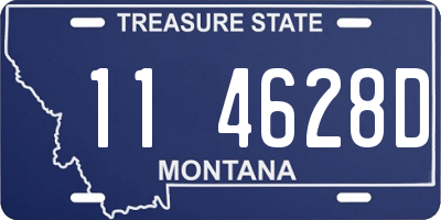 MT license plate 114628D