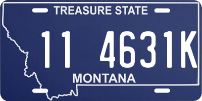 MT license plate 114631K