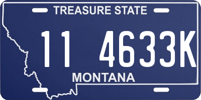 MT license plate 114633K