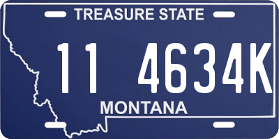 MT license plate 114634K