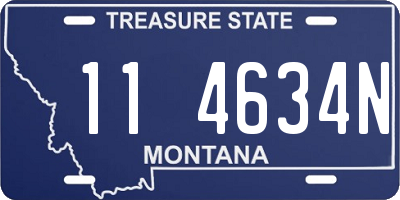 MT license plate 114634N