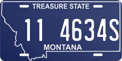 MT license plate 114634S