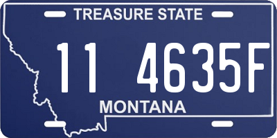 MT license plate 114635F