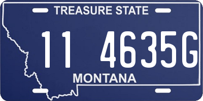 MT license plate 114635G