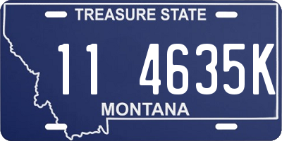 MT license plate 114635K
