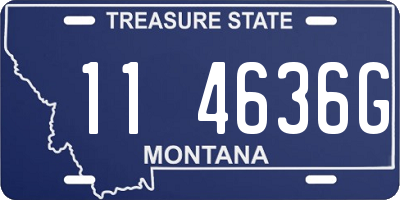 MT license plate 114636G