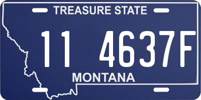 MT license plate 114637F