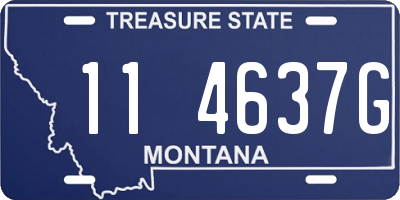 MT license plate 114637G