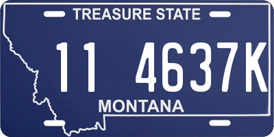 MT license plate 114637K