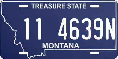 MT license plate 114639N