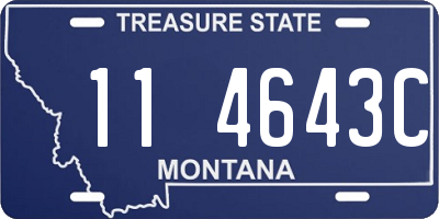 MT license plate 114643C