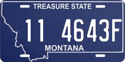 MT license plate 114643F