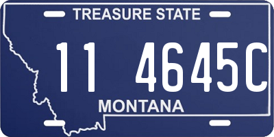 MT license plate 114645C