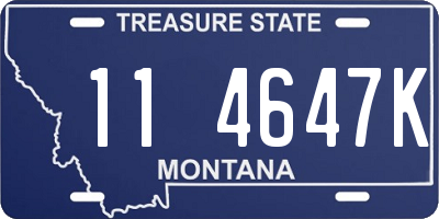 MT license plate 114647K