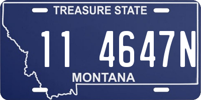 MT license plate 114647N