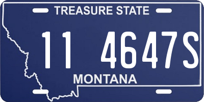 MT license plate 114647S