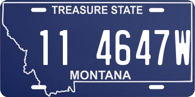 MT license plate 114647W