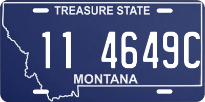 MT license plate 114649C