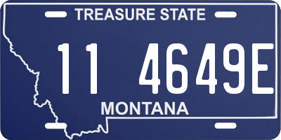 MT license plate 114649E