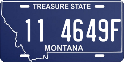 MT license plate 114649F