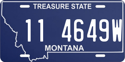 MT license plate 114649W