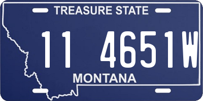 MT license plate 114651W