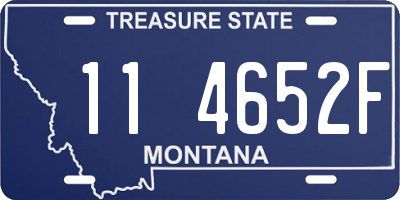 MT license plate 114652F