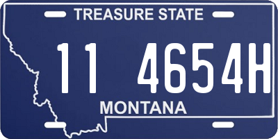 MT license plate 114654H
