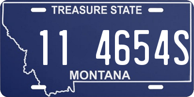 MT license plate 114654S