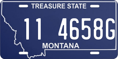 MT license plate 114658G