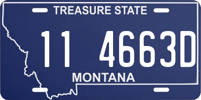 MT license plate 114663D