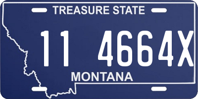MT license plate 114664X