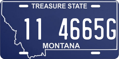 MT license plate 114665G