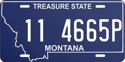 MT license plate 114665P