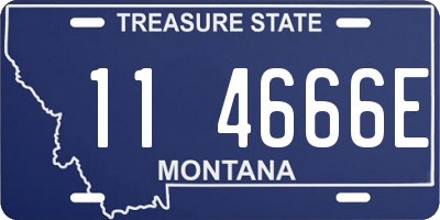 MT license plate 114666E