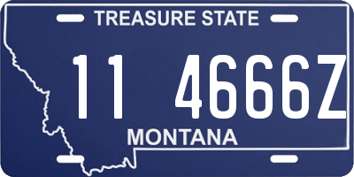 MT license plate 114666Z